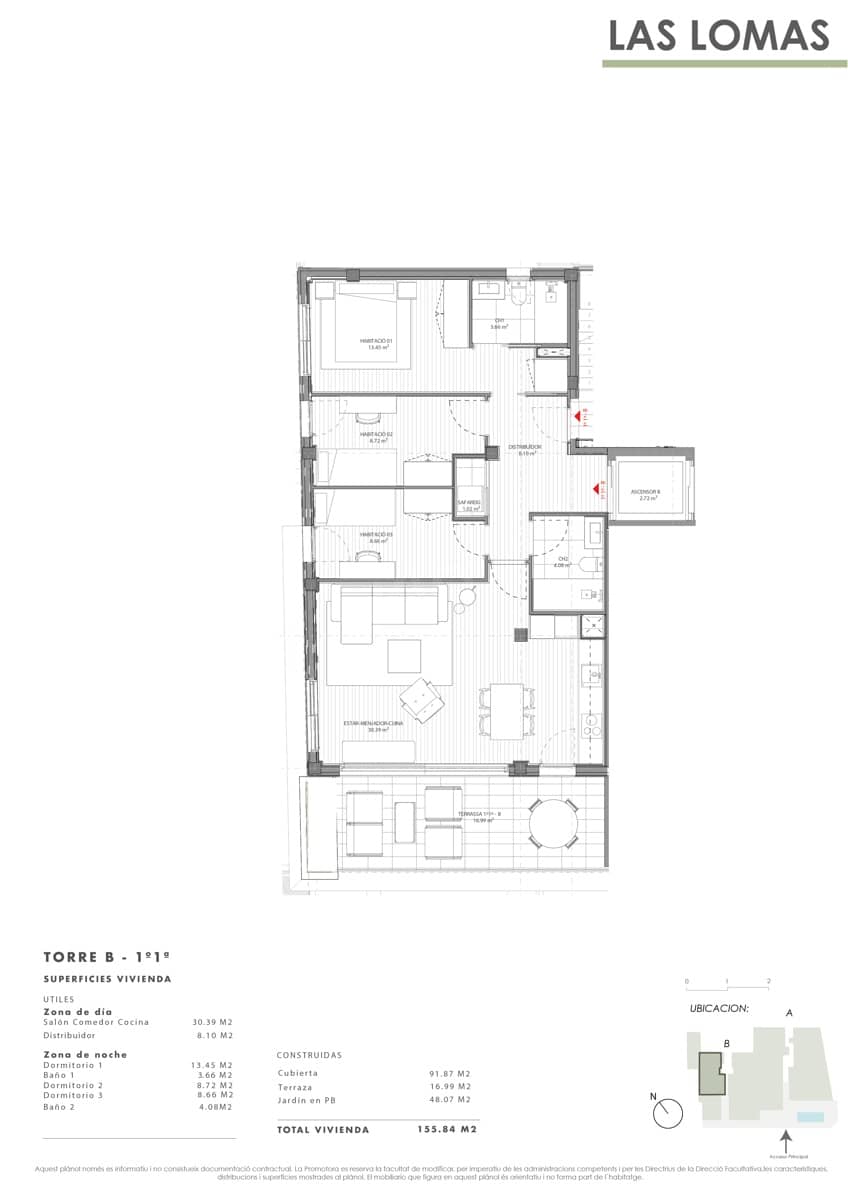 3 slaapkamer Appartement te koop in Cerdanyola del Valles met zwembad garage - € 605.000 (Ref: 9987629)