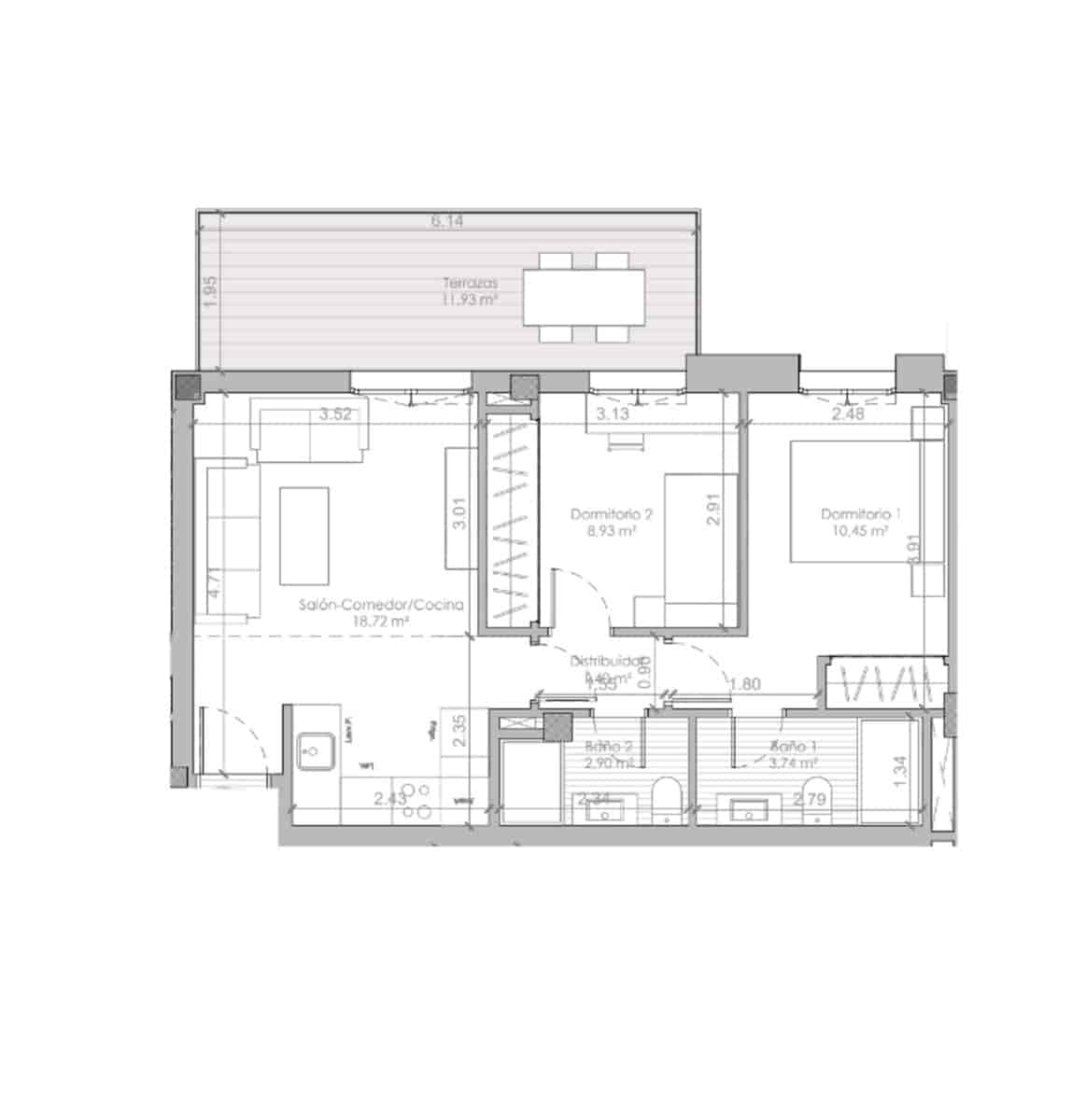 2 soveværelse Lejlighed til salg i Las Lagunas de Mijas med swimmingpool garage - € 319.250 (Ref: 9987736)