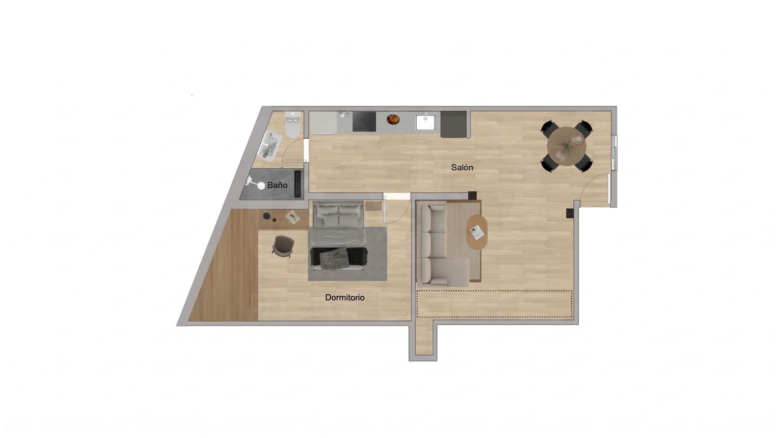 1 soverom Leilighet til salgs i Madrid by - € 245 000 (Ref: 9987867)