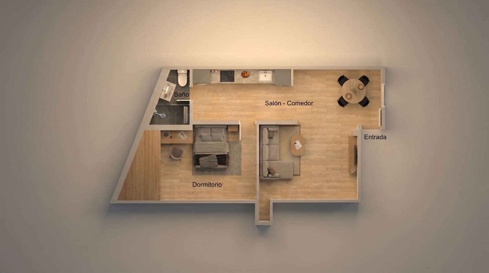 1 soverom Leilighet til salgs i Madrid by - € 245 000 (Ref: 9987867)
