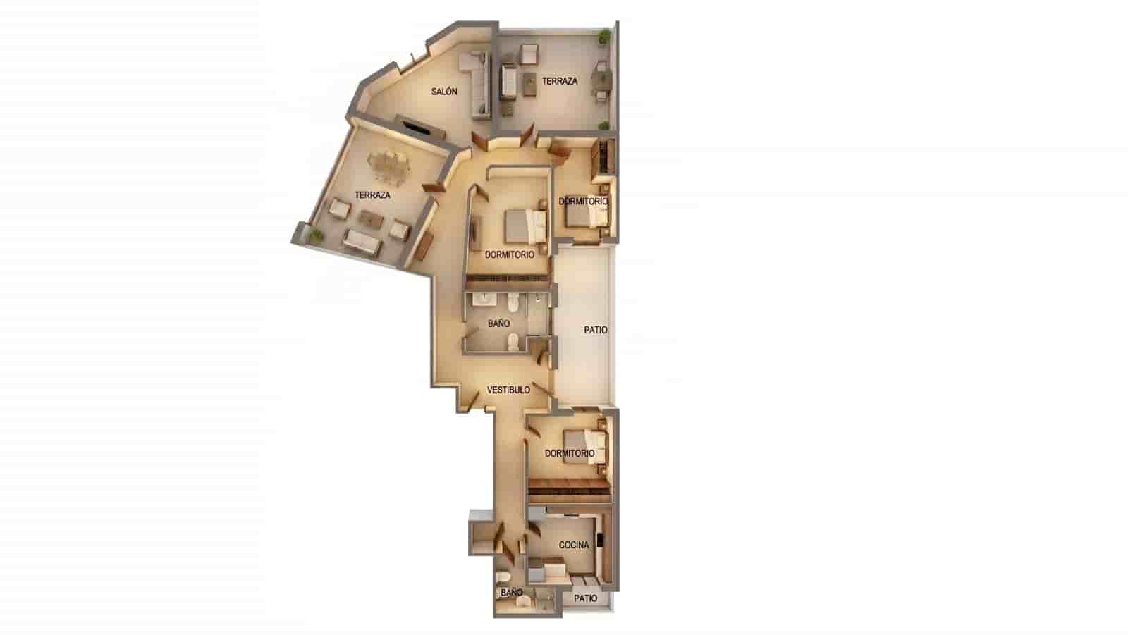 3 slaapkamer Penthouse te koop in Madrid stad - € 1.875.000 (Ref: 9987868)