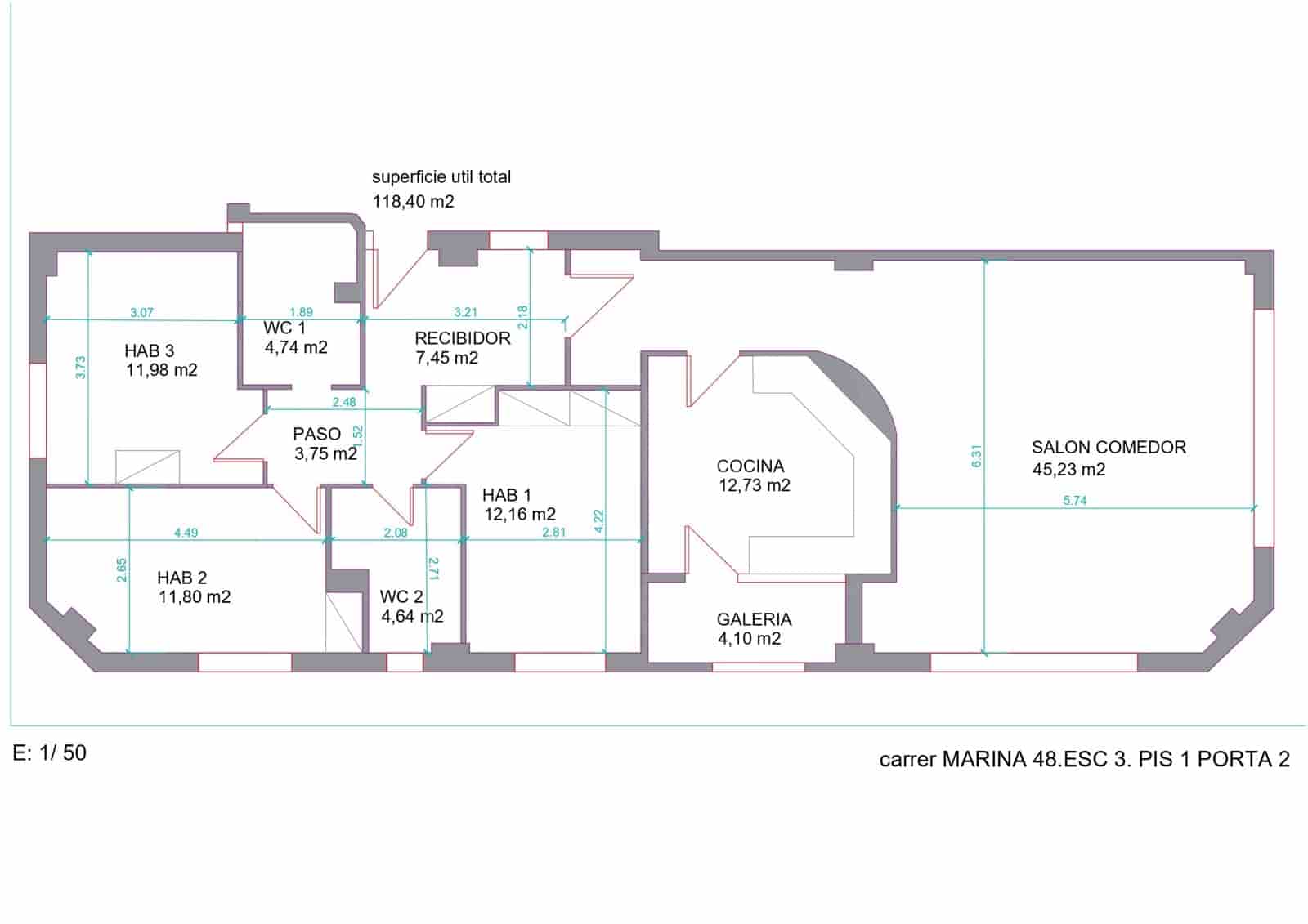 3 Zimmer Apartment zu verkaufen in Barcelona Stadt - 730.000 € (Ref: 9987897)