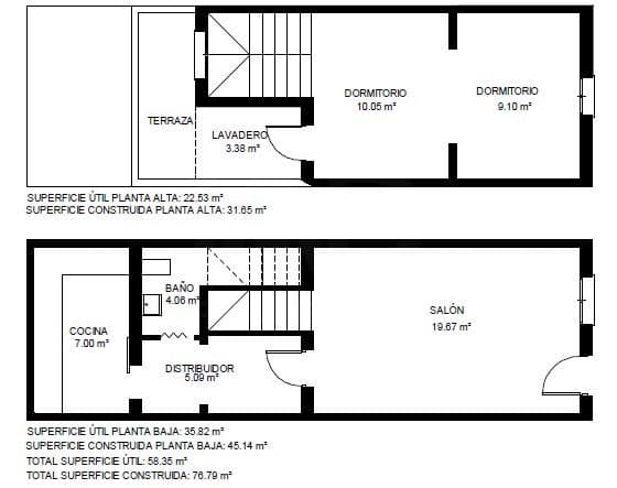 2 camera da letto Casa in vendita in Huelva citta - 110.000 € (Rif: 9988049)