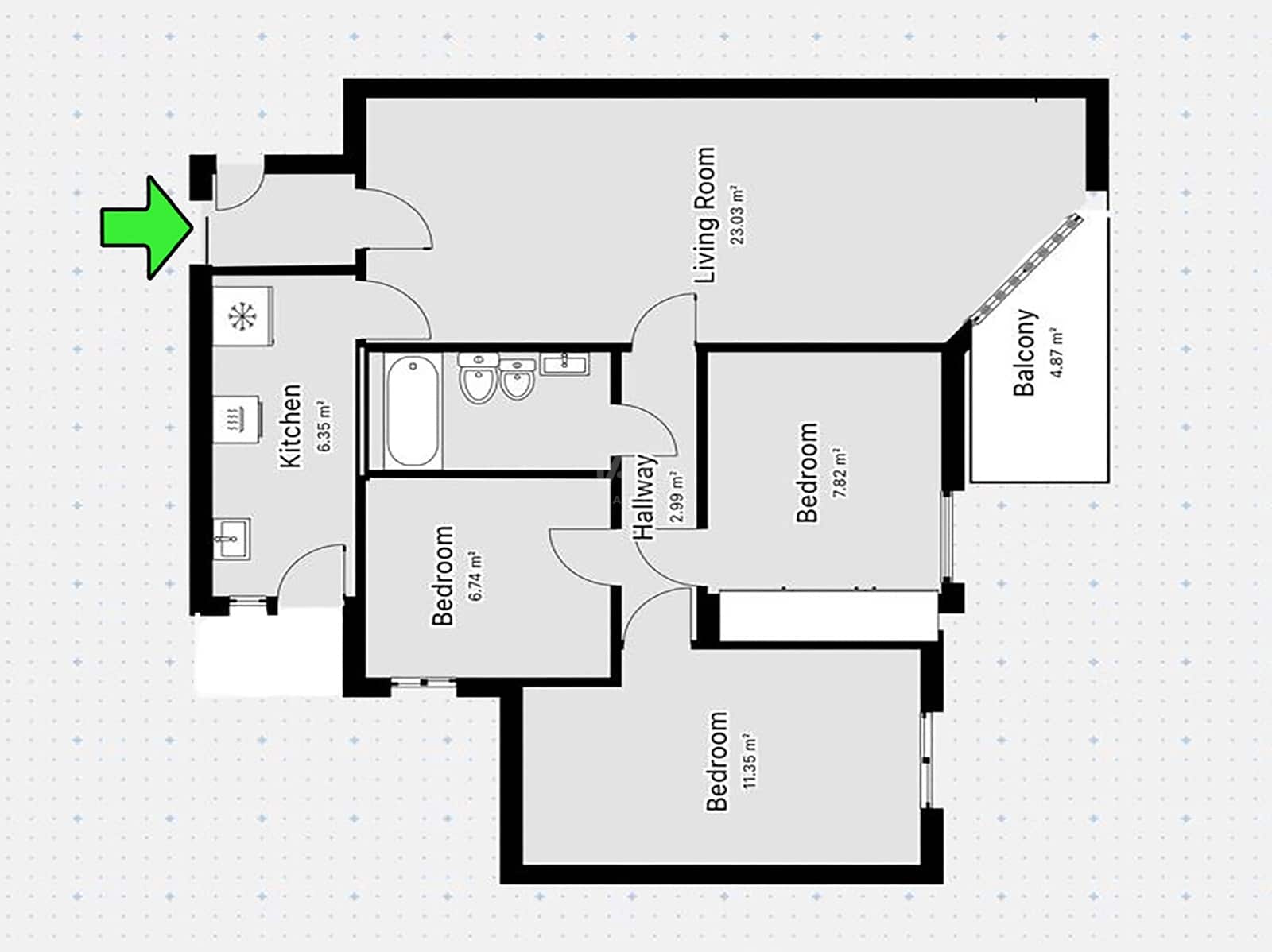 3 soveværelse Lejlighed til salg i Barcelona by - € 265.000 (Ref: 9988058)