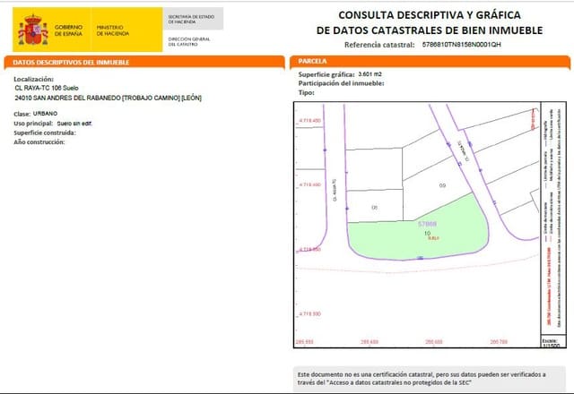 Działka budowlana na sprzedaż w Miasto León - 288 000 € (Ref: 9988297)