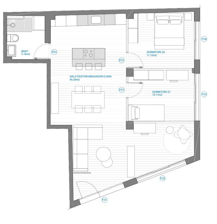2 sovrum Lägenhet till salu i Barcelona stad - 287 000 € (Ref: 9988302)