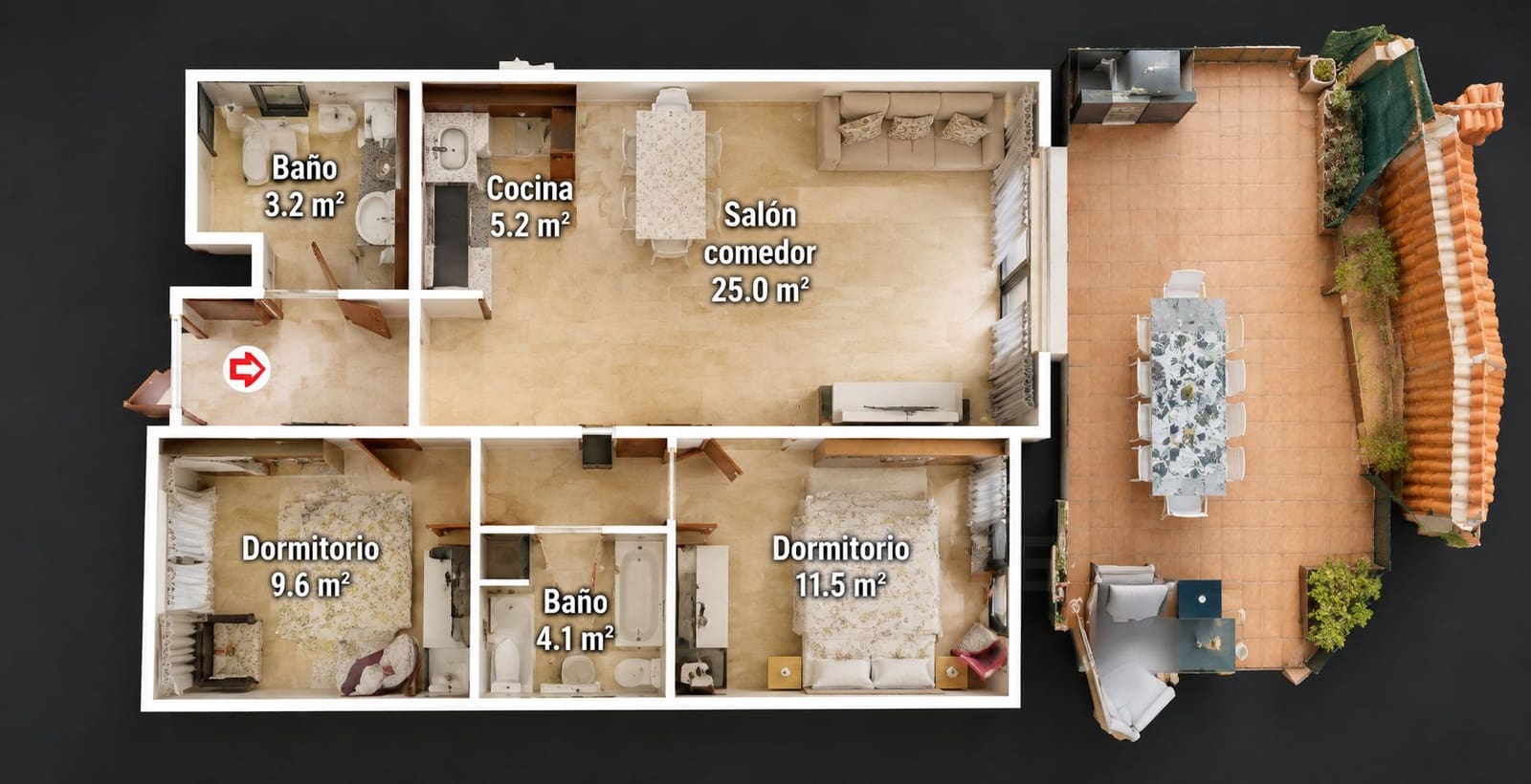 3 Zimmer Reihenhaus zu verkaufen in Tarragona Stadt mit Pool Garage - 274.900 € (Ref: 9988321)