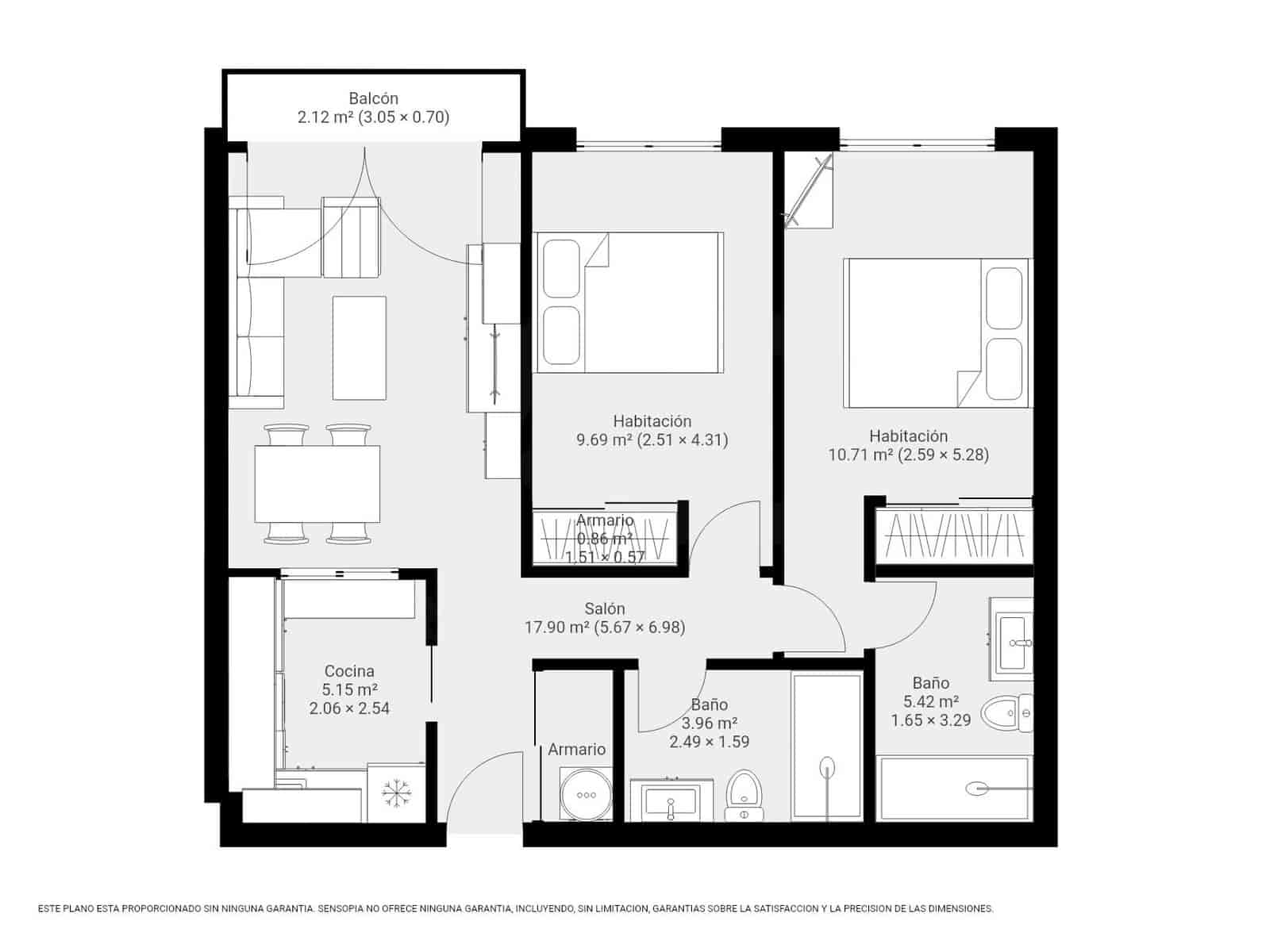 2 sypialnia Penthouse na sprzedaż w Miasto Pontevedra z basenem garażem - 235 000 € (Ref: 9988336)