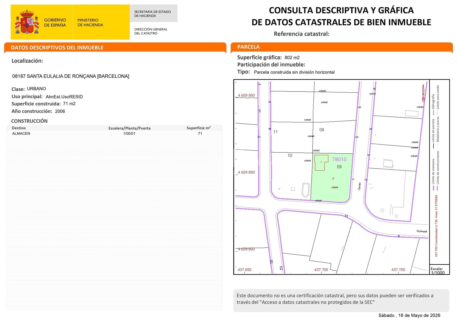 Building Plot for sale in Barcelona city - € 140,000 (Ref: 9988472)