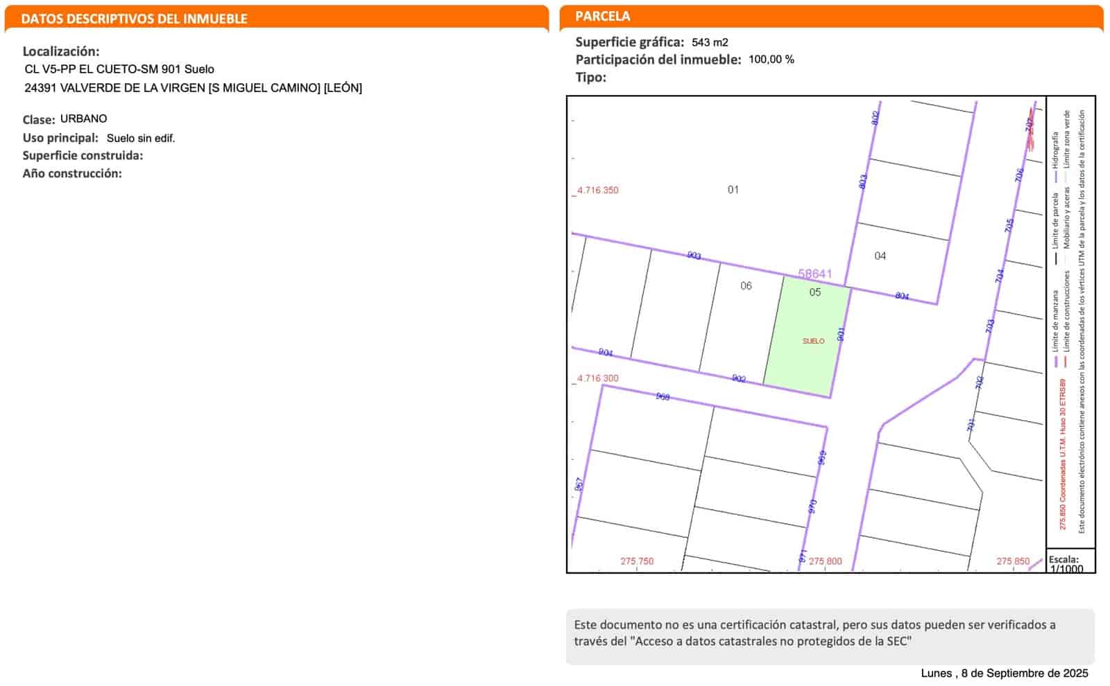 Building Plot for sale in Leon city - € 39,000 (Ref: 9988669)