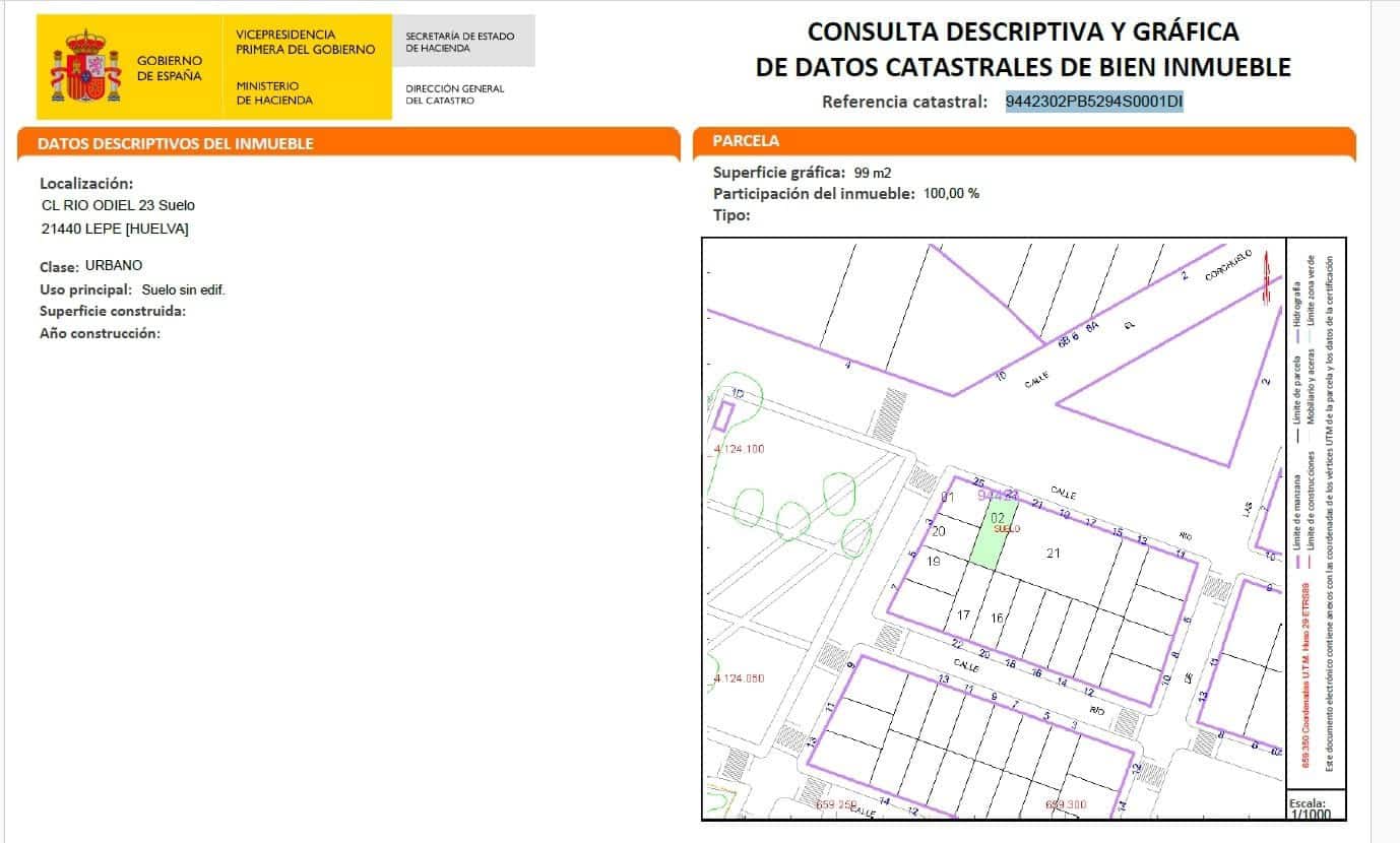 Bauplatz zu verkaufen in Huelva Stadt - 55.000 € (Ref: 9988683)