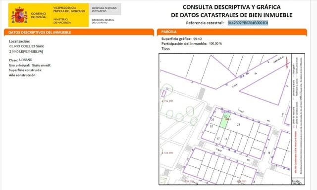 Solar/Parcela en Lepe en venta - 55.000 € (Ref: 9988683)