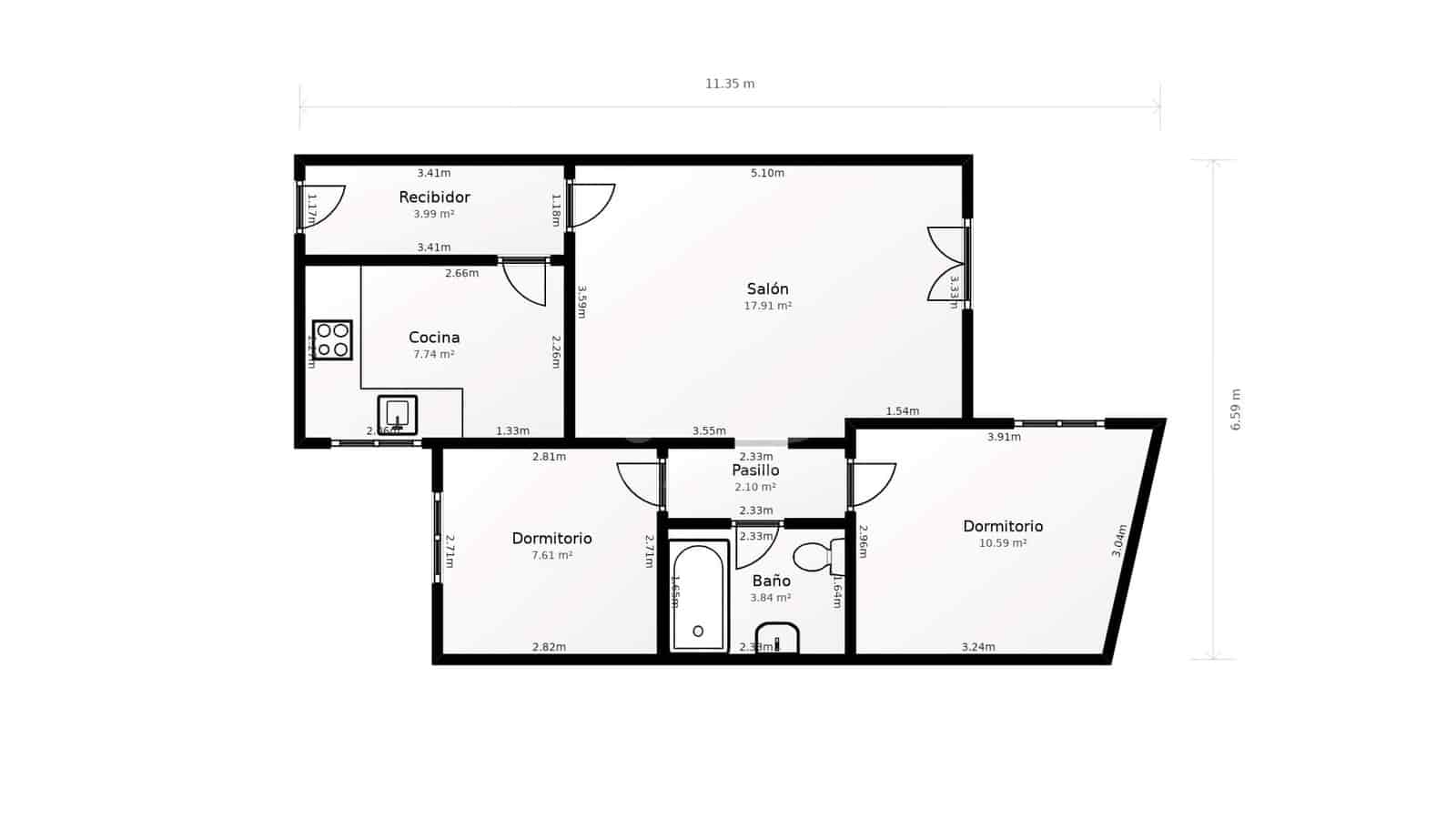 2 soverom Leilighet til salgs i Cadiz by - € 154 900 (Ref: 9988710)