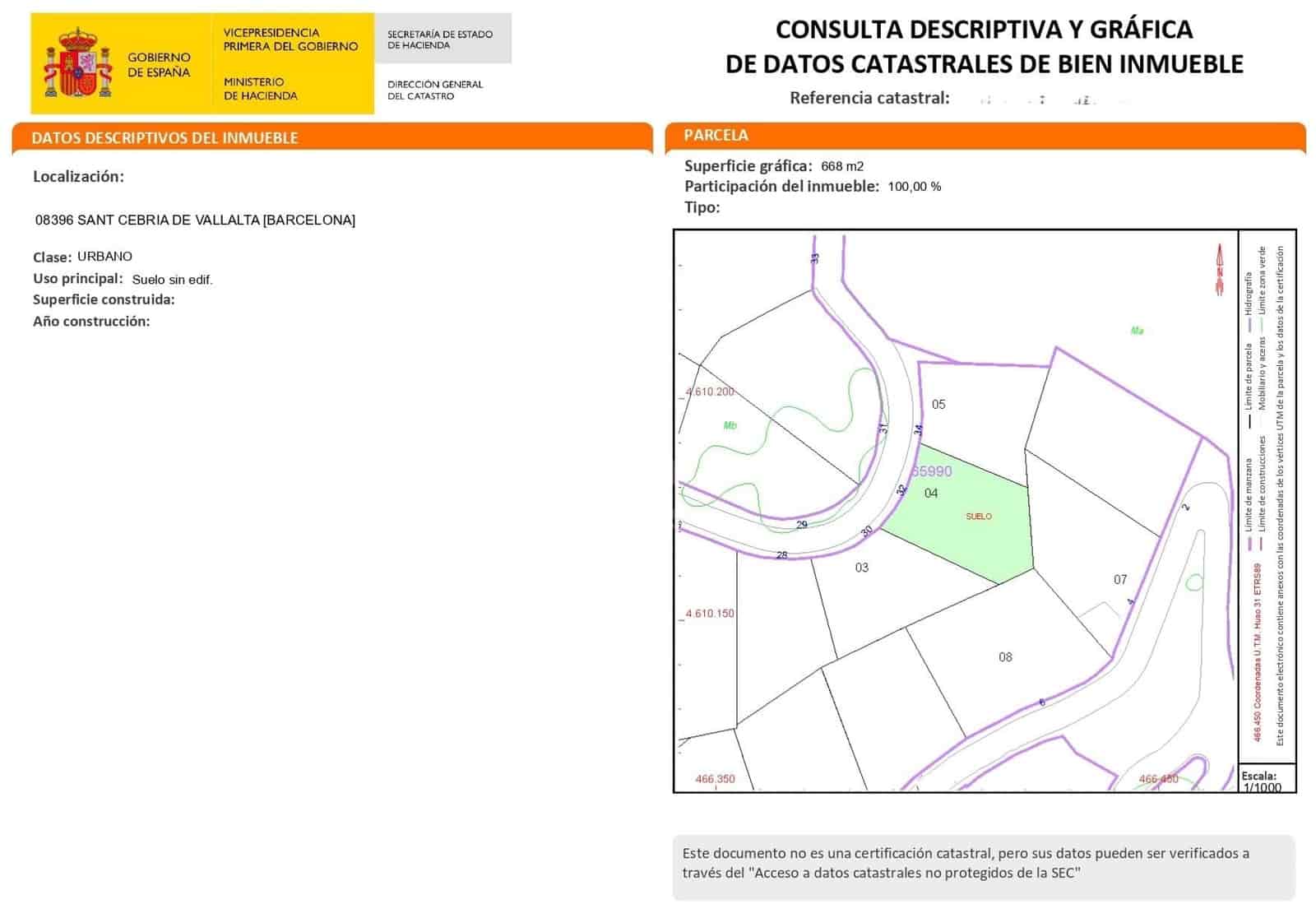 Byggetomt til salgs i Barcelona by - € 28 500 (Ref: 9988800)