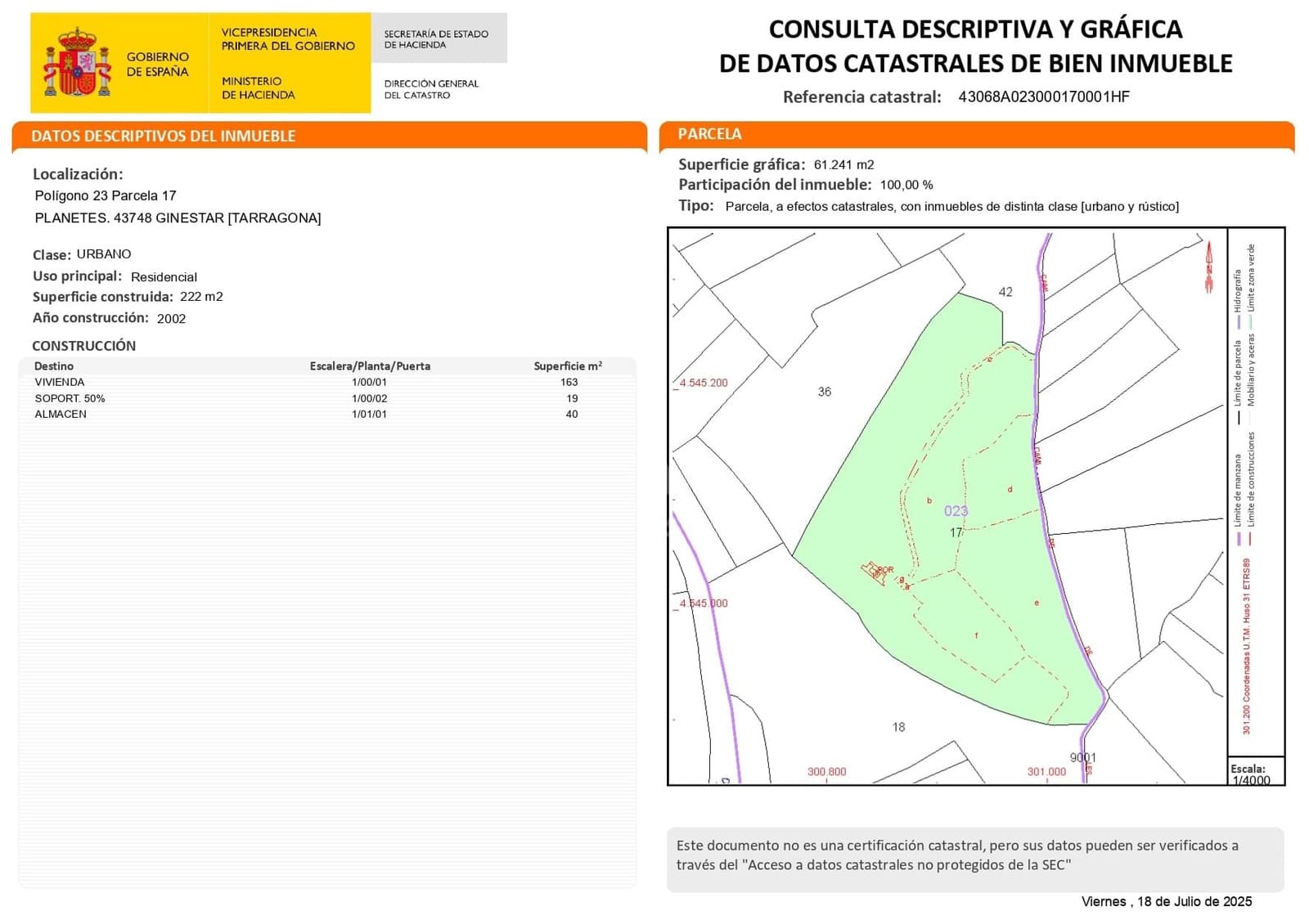 3 soveværelse Finca/Landehus til salg i Tarragona by - € 375.000 (Ref: 9989068)