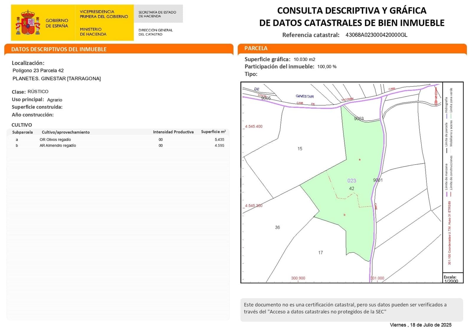 3 soveværelse Finca/Landehus til salg i Tarragona by - € 375.000 (Ref: 9989068)