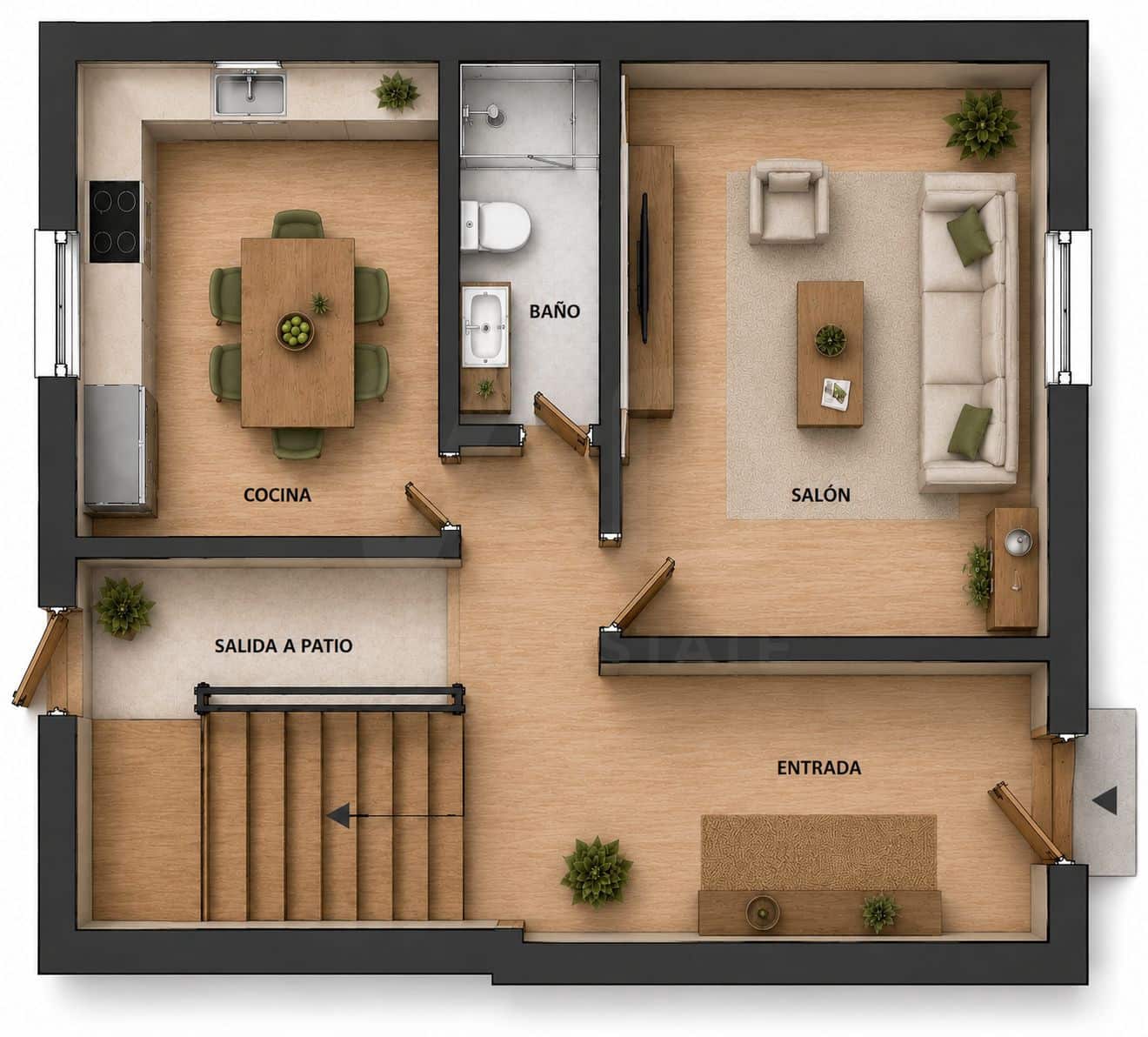 3 Zimmer Haus zu verkaufen in Leon Stadt - 59.000 € (Ref: 9989219)