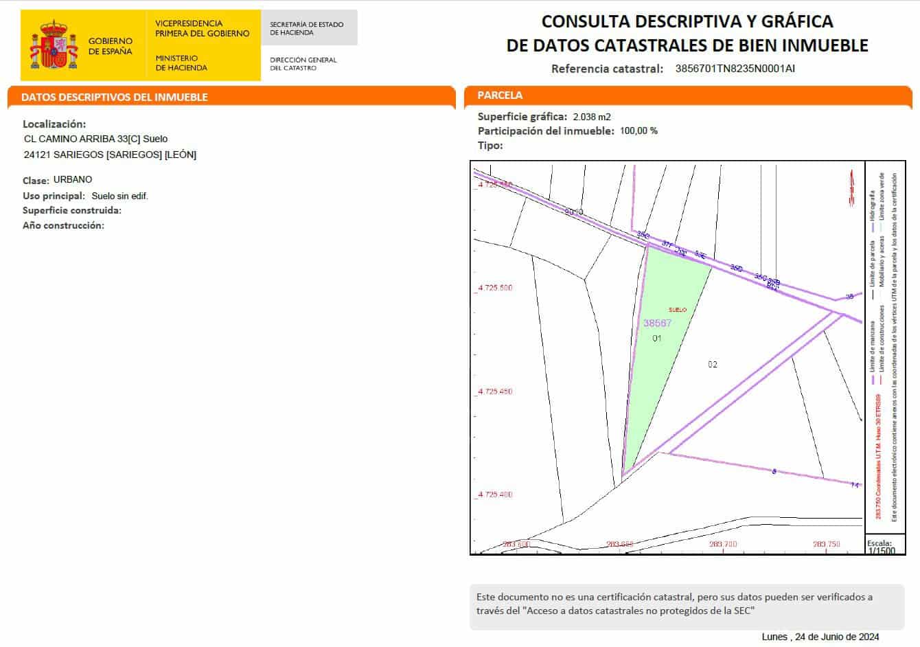 Undeveloped Land for sale in Leon city - € 22,000 (Ref: 9991221)