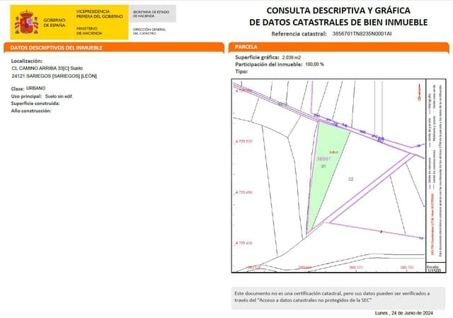 Undeveloped Land for sale in León city - € 22,000 (Ref: 9991221)
