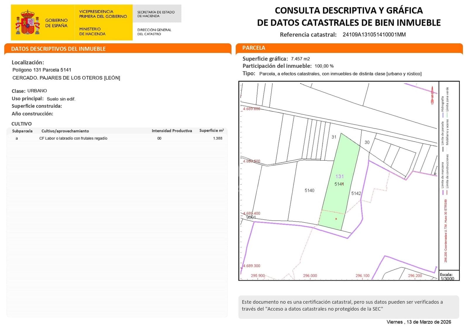 Undeveloped Land for sale in Leon city - € 15,900 (Ref: 9991314)