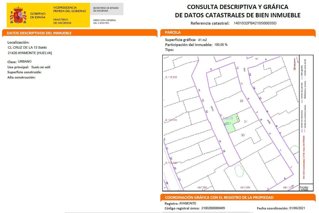 Bauplatz zu verkaufen in Huelva Stadt - 27.000 € (Ref: 9991333)