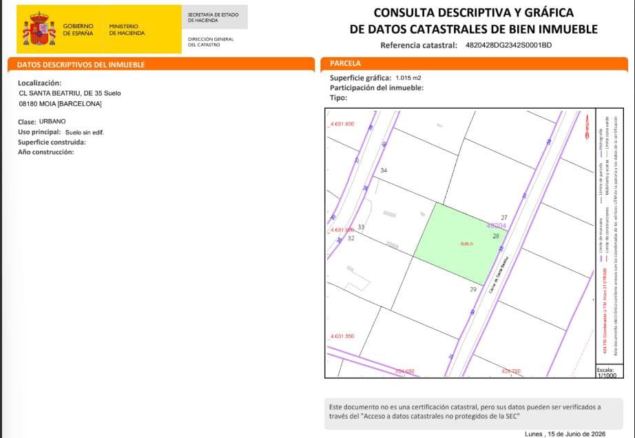 Bouwgrond te koop in Barcelona stad - € 196.000 (Ref: 9991355)