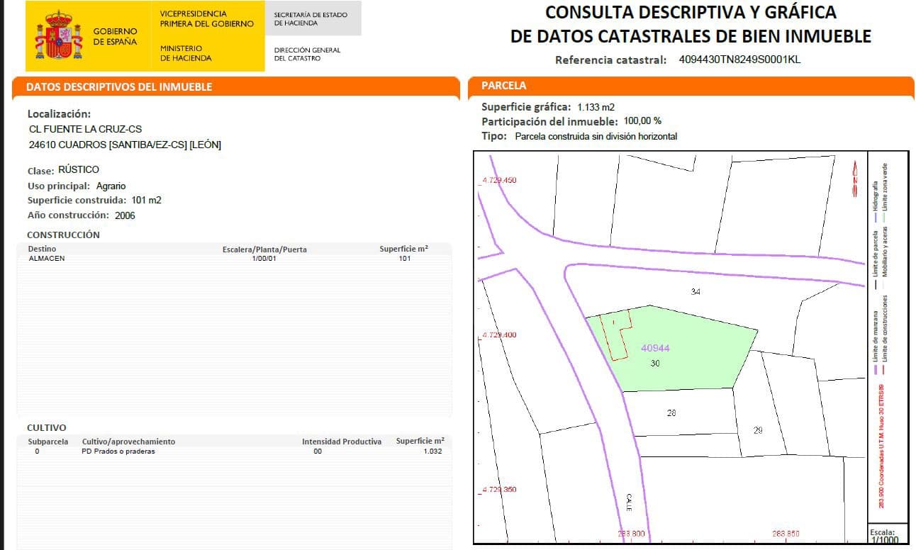 Terreno Non Edificato in vendita in Cuadros - 110.000 € (Rif: 9991399)
