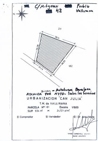 Ubebygd land til salgs i Barcelona by - € 55 000 (Ref: 9991440)