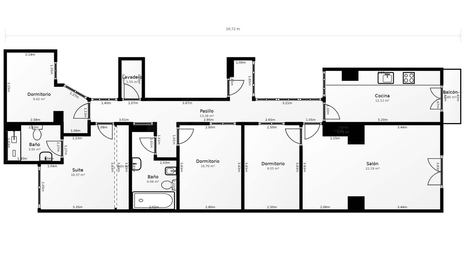 4 soverom Leilighet til salgs i Cadiz by - € 353 000 (Ref: 9993588)