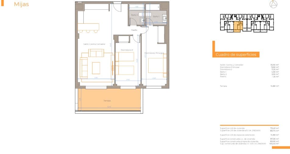 2 sypialnia Apartament na sprzedaż w Mijas z basenem garażem - 442 800 € (Ref: 10094963)