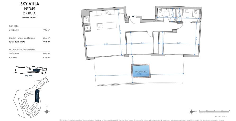 Ático de 2 habitaciones en Fuengirola en venta con piscina garaje - 720.000 € (Ref: 10095017)
