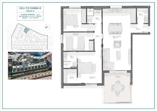 3 Zimmer Apartment zu verkaufen in El Hornillo, Aguilas mit Pool - 288.000 € (Ref: 9883471)