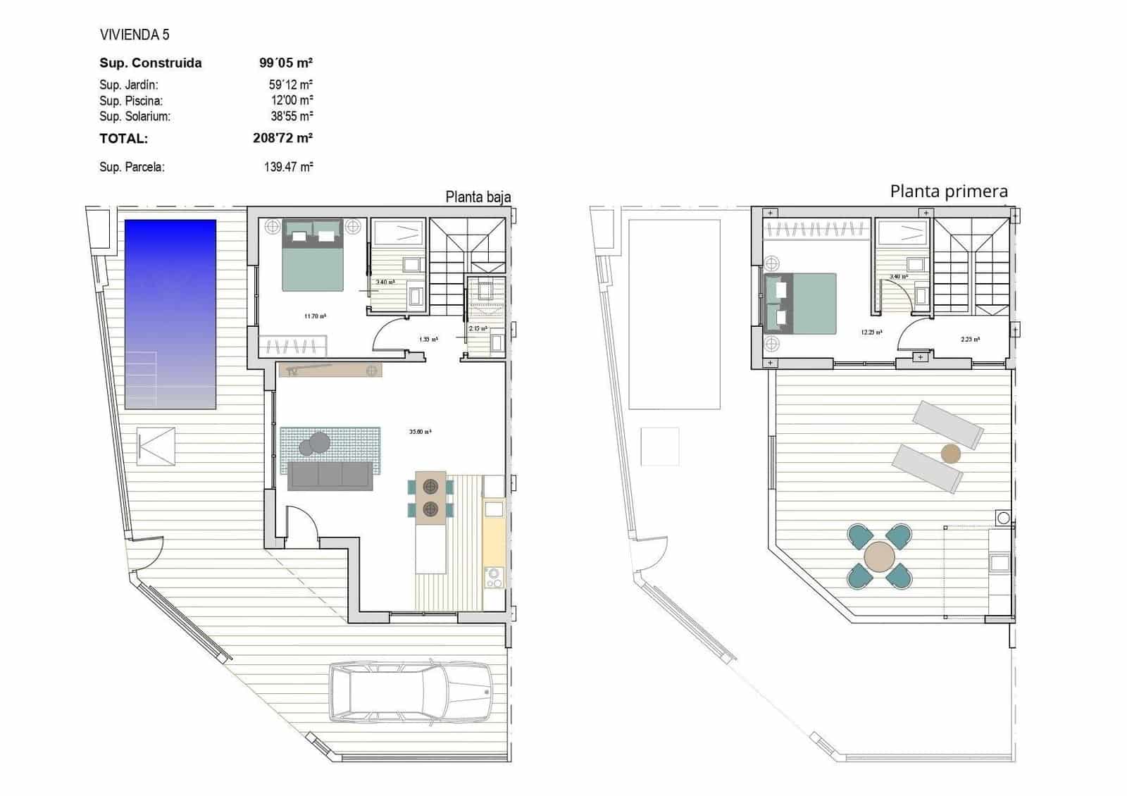 2 soveværelse Byhus til salg i Torre-Pacheco med swimmingpool - € 289.900 (Ref: 9883497)