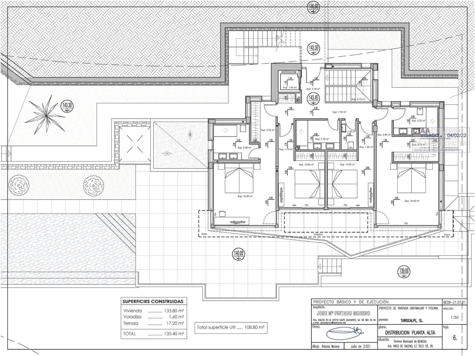 Chalet de 4 habitaciones en Benissa en venta con piscina - 2.450.000 € (Ref: 9885250)