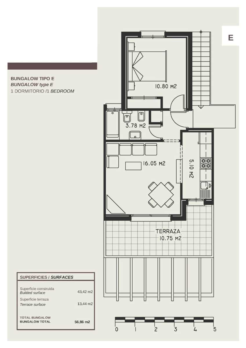 1 bedroom Bungalow for sale in Calpe / Calp with pool - € 180,000 (Ref: 9885261)