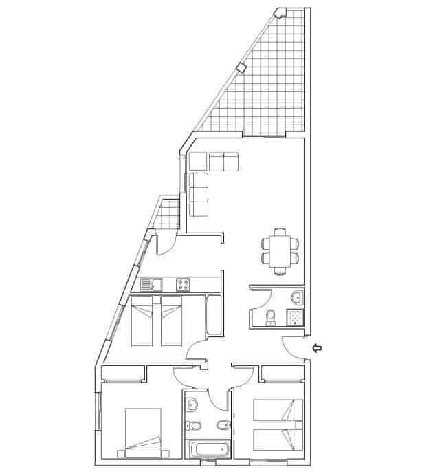 3 soveværelse Lejlighed til salg i Orihuela Costa med swimmingpool garage - € 250.000 (Ref: 9996366)