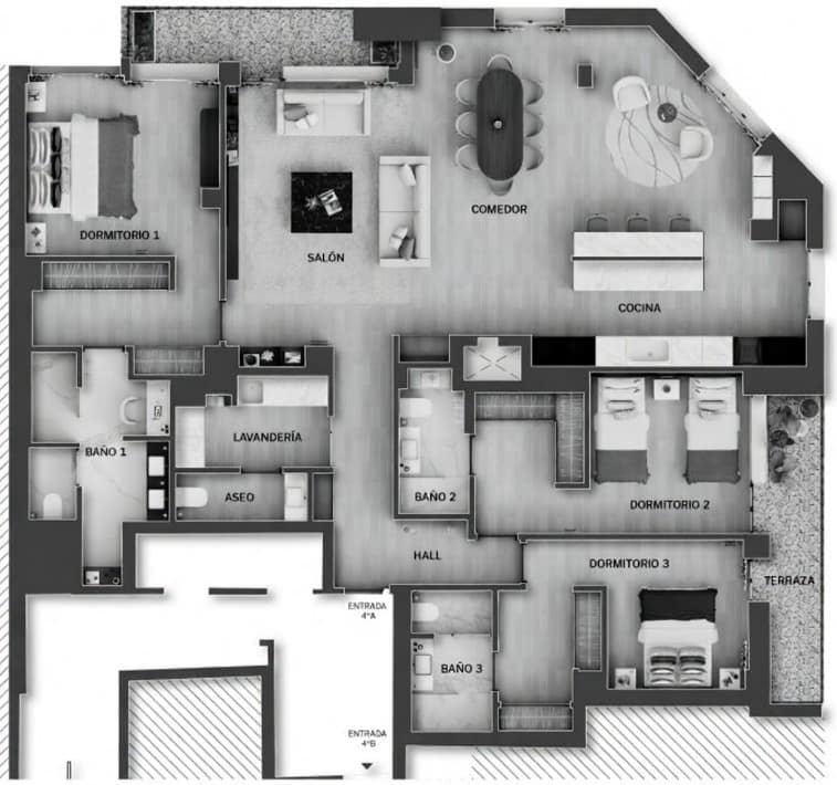 3 soverom Leilighet til salgs i Madrid by - € 3 059 000 (Ref: 9882213)