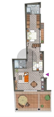 2 sypialnia Mieszkanie do wynajęcia w L'Eixample, Miasto Walencja - 2 000 € (Ref: 10175312)