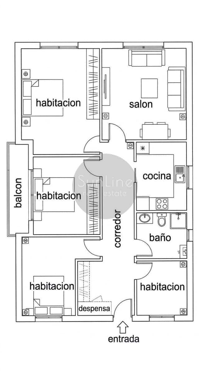 4 chambre Appartement à vendre à Valence ville - 350 000 € (Ref: 10186133)