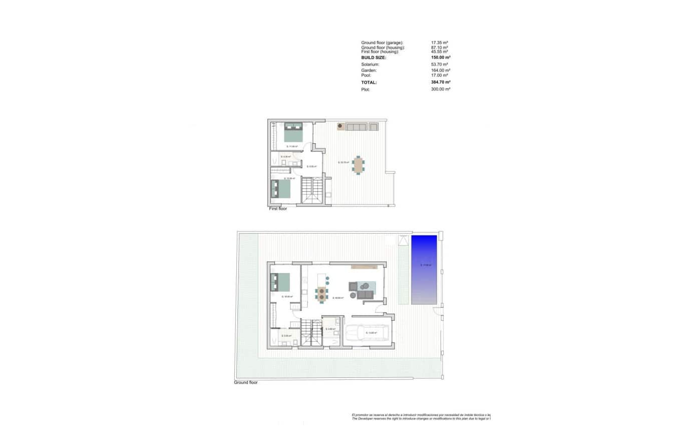 3 sypialnia Willa na sprzedaż w Los Alcazares z basenem garażem - 590 000 € (Ref: 9968408)