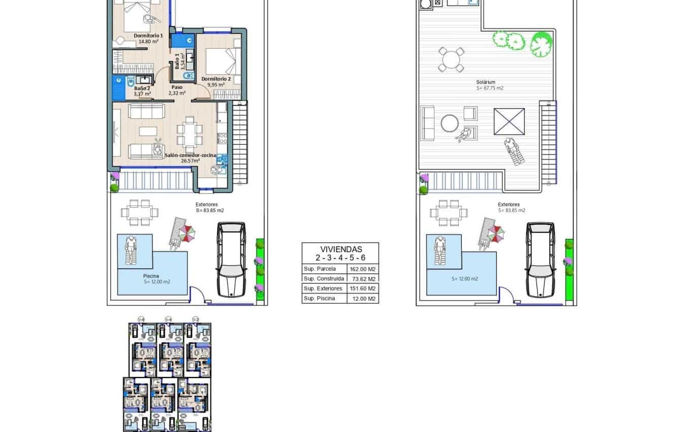 2 sovrum Villa till salu i Torre-Pacheco med pool garage - 264 900 € (Ref: 9968418)