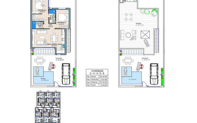 2 soverom Villa til salgs i Torre-Pacheco med svømmebasseng garasje - € 264 900 (Ref: 9968418)