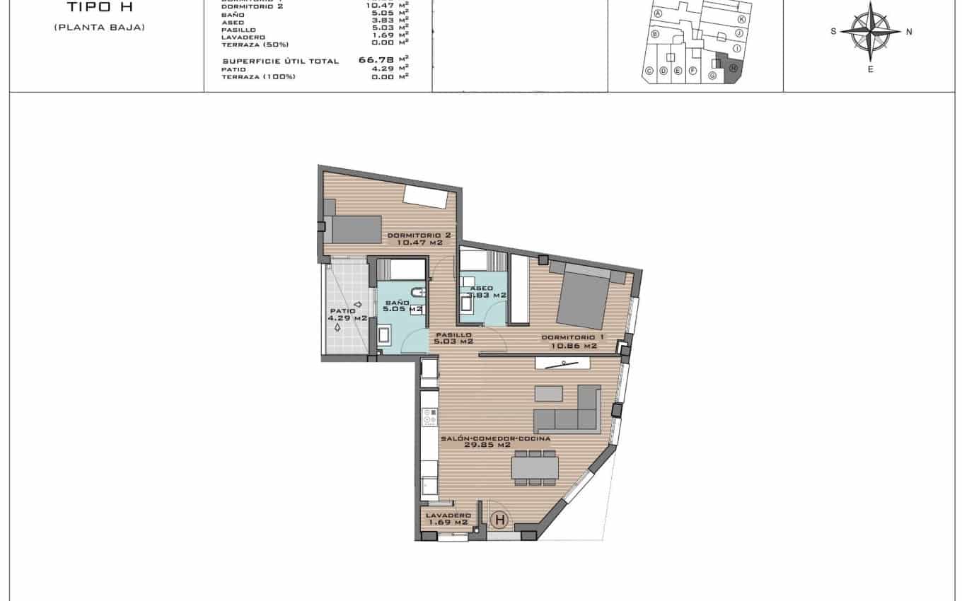 2 camera da letto Appartamento in vendita in Algorfa con piscina - 164.425 € (Rif: 9968419)