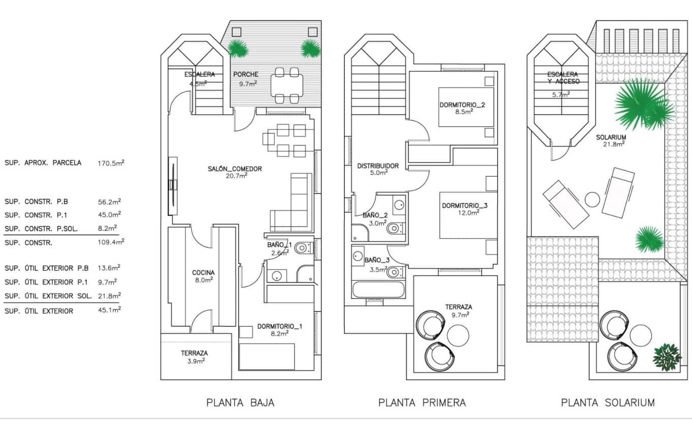 3 sovrum Villa till salu i San Fulgencio med pool garage - 275 000 € (Ref: 9968420)