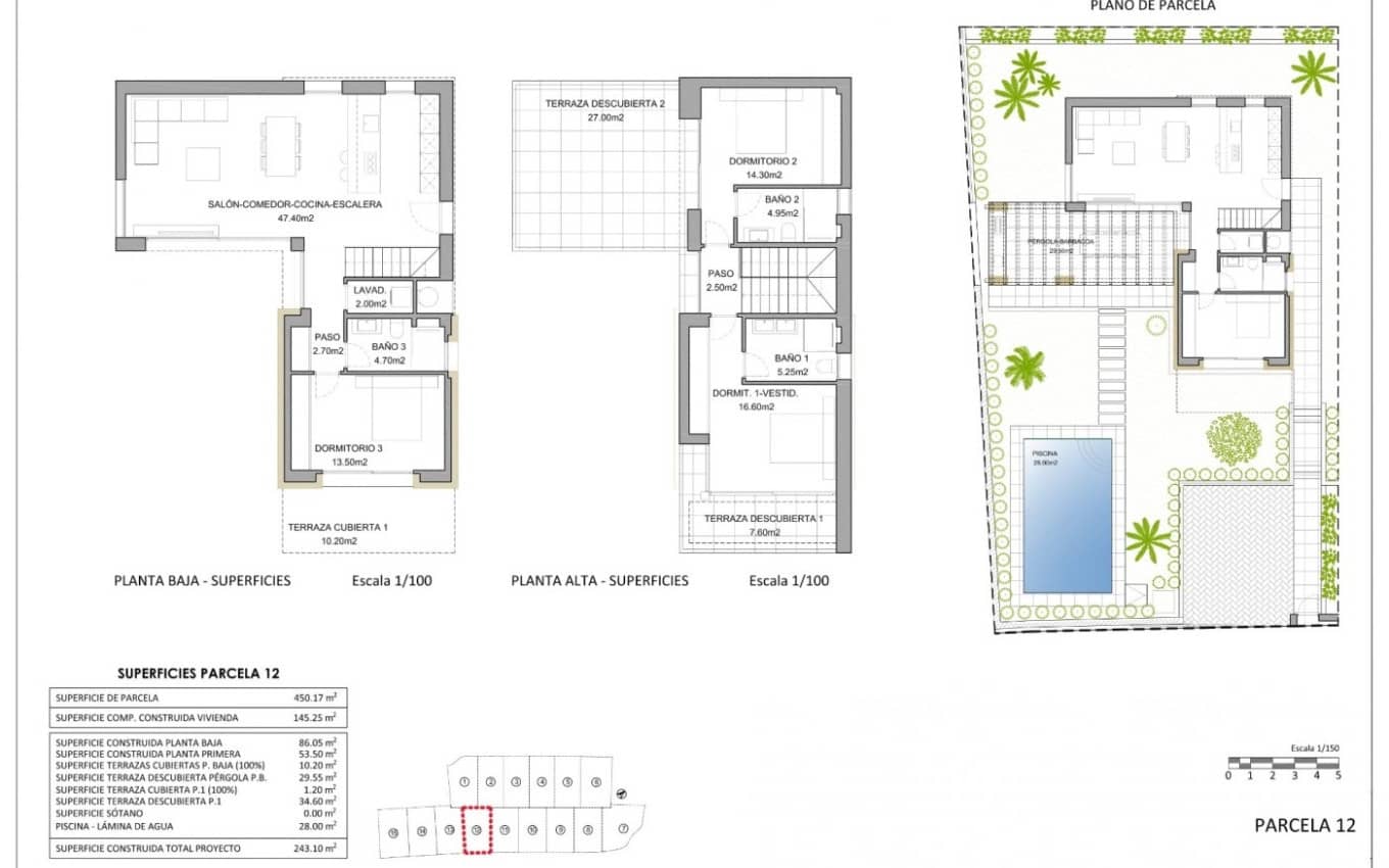 3 sypialnia Willa na sprzedaż w Finestrat z basenem garażem - 1 195 000 € (Ref: 9968424)