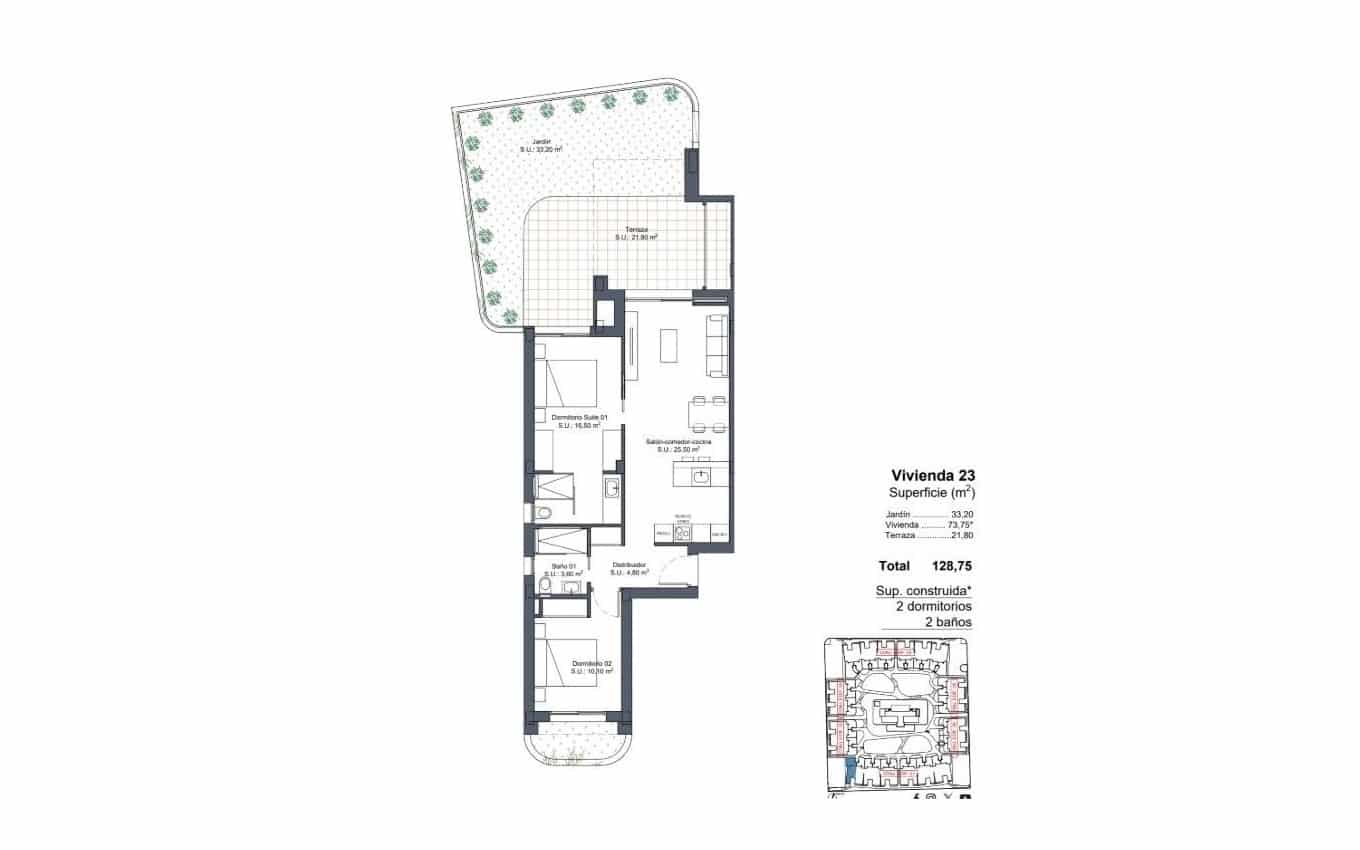 2 bedroom Apartment for sale in Ciudad Quesada with pool garage - € 364,000 (Ref: 9968431)