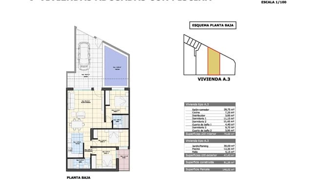 3 soverom Leilighet til salgs i Pilar de la Horadada ciudad, Pilar de la Horadada med svømmebasseng garasje - € 314 900 (Ref: 9968435)