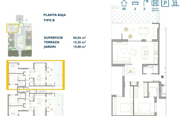 2 quarto Apartamento para venda em San Pedro del Pinatar ciudad, San Pedro del Pinatar com piscina garagem - 282 900 € (Ref: 9968441)