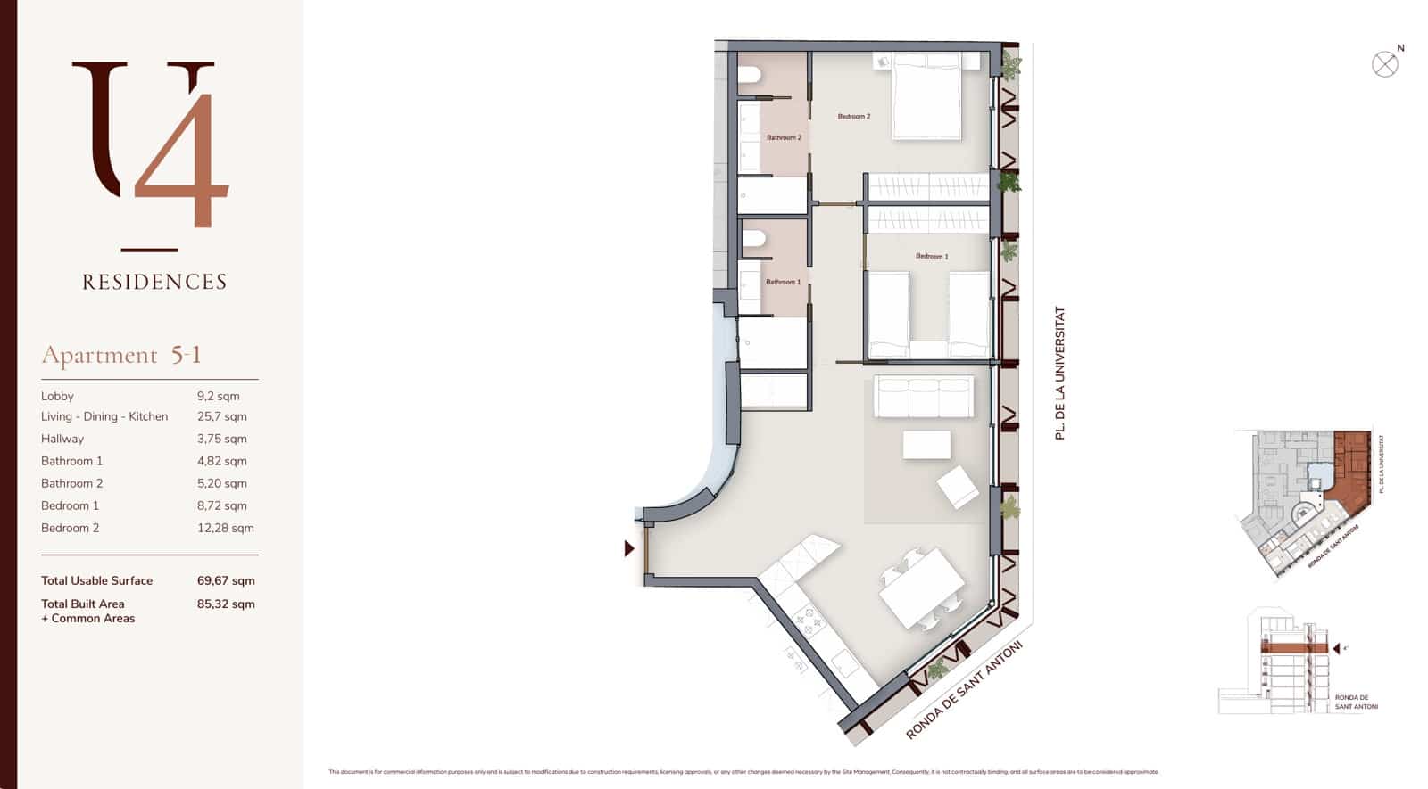 2 bedroom Apartment for sale in Barcelona city - € 875,000 (Ref: 9860408)