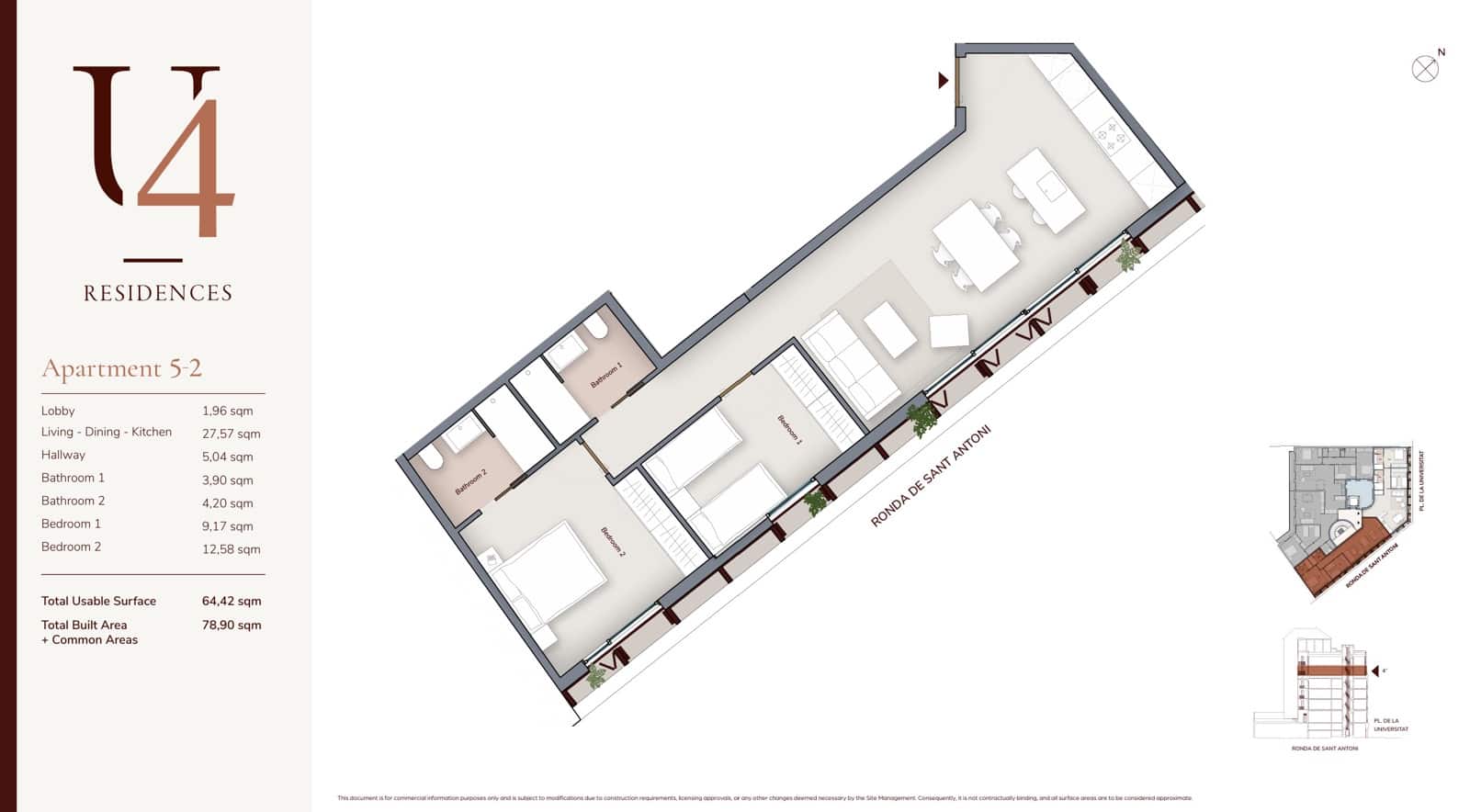 2 bedroom Apartment for sale in Barcelona city - € 835,000 (Ref: 9860409)